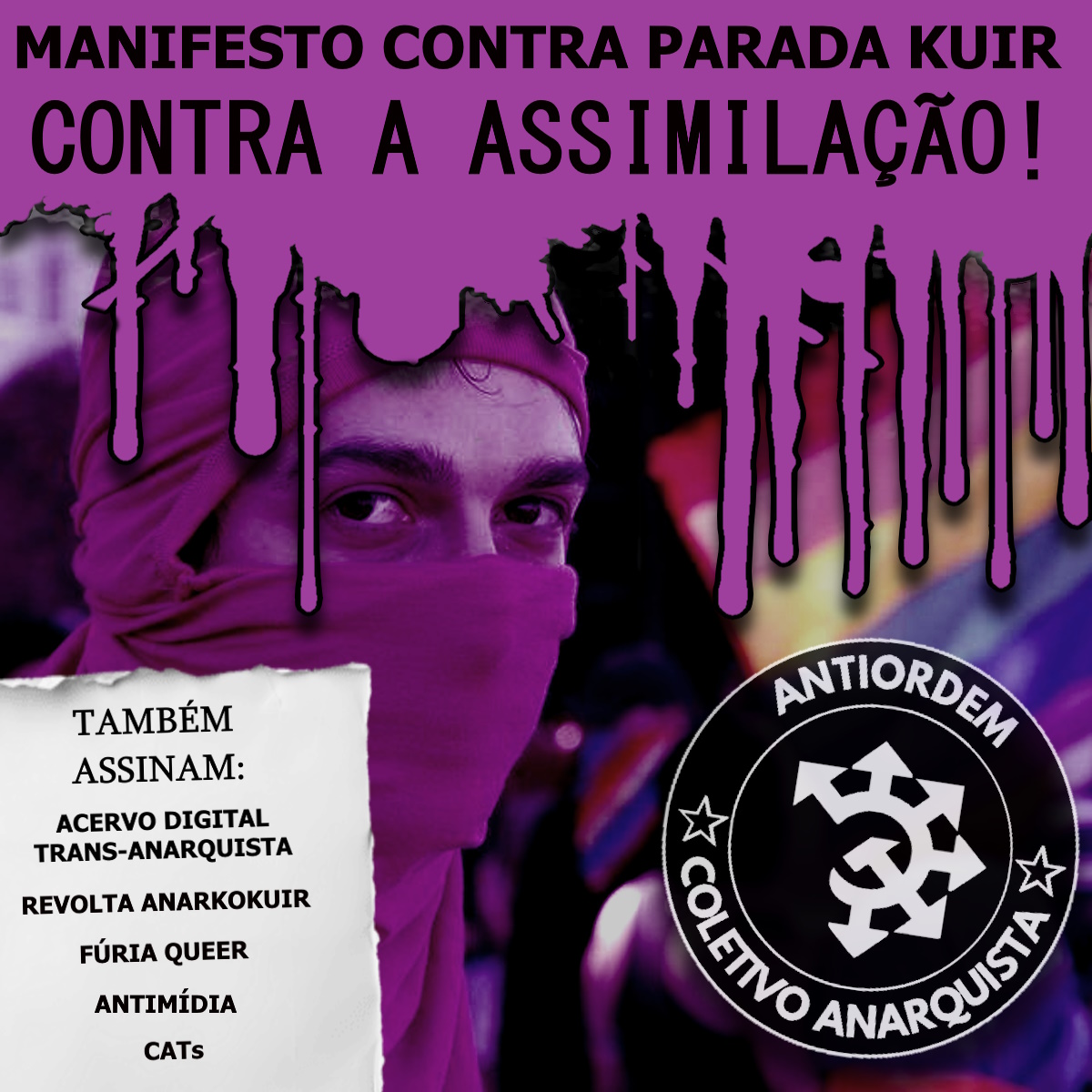 Manifesto da Contra Parada Kuir.